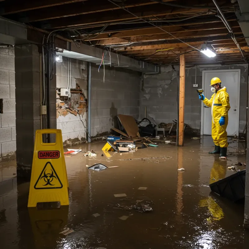 Flooded Basement Electrical Hazard in Chanhassen, MN Property