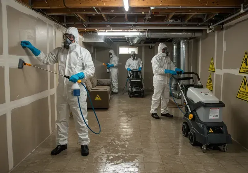 Basement Moisture Removal and Structural Drying process in Chanhassen, MN